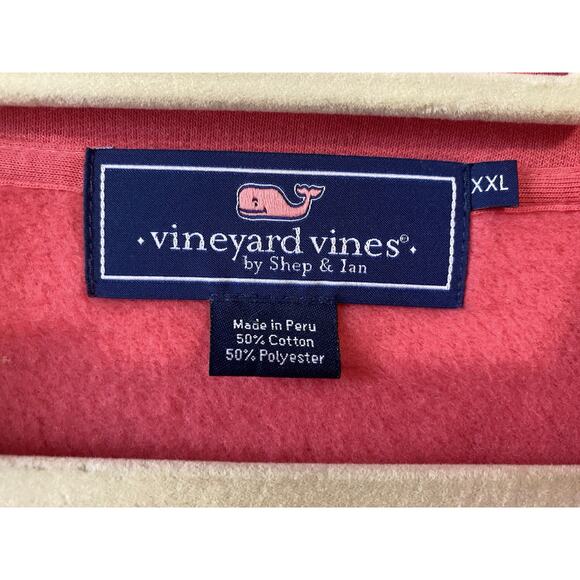 Vineyard Vines Pullover Sweater Mens 2XL XXL Pink Preppy Casual 1/4 Zip - Picture 4 of 9